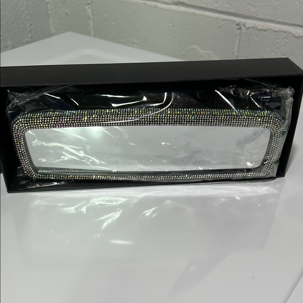 Rhinestone Rearview Mirror